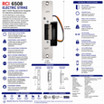 RCI 6508 Electric Strike with 7-15/16" Round Corner Faceplate for Cylindrical and Mortise Locks