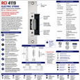 RCI 4119 Electric Strike with 9" Square Corner Faceplate for 3/4" Projection Latches - Fail Secure