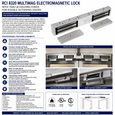 RCI 8320 MultiMag Electromagnetic Lock with 1500 Lb Holding Force for Double Outswing Doors