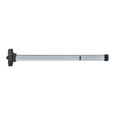 Falcon 19-R Series Grade 1 Rim Exit Device, Exit Only, Narrow Stile, 48-inch Pushpad - Aluminum Anodized (US28) finish, side profile view