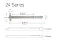 Falcon Falcon 24-V-EO Series - Exit Only (No Trim) - Grade 1 Surface Vertical Rod Exit Device - 4FT FAL-24-V-EO-4FT