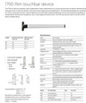Falcon Falcon 1794NL-P/HB-P - Narrow Stile Rim Pushpad Exit Device - Night Latch/Hold Back with Pull, with 179CA and Rim Cylinder - 3.5FT FAL-1794NL-P/HB-P-3.5FT