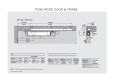 Dormakaba ITS9613 Concealed Overhead Door Closer installation diagram for wood door and frame, showing dimensions and size table