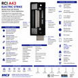 RCI A43 Electric Strike Modular Body with Fail-Safe Operation for 4 Series Applications