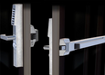 Alarm Lock PDL1300ET - Exit Trim Narrow Stile Pushbutton Aluminum Door Trim Retrofit Glass Doors with Prox Reader and Latch Locks