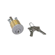 Alarm Lock CER Series Standard Rim Cylinder with Cut Keys - Satin Chrome