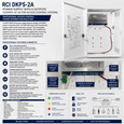 RCI DKPS-2A Power Supply with 8 Outputs 12/24VDC at 2A for Access Control Systems