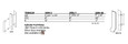 Trimco 1894-3B Push/Pull Plate Combo dimensional spec sheet showing overall length, CTC, and door thickness specifications