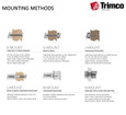 Trimco Trimco AP753 1-1/4" (F) x 1/2" (D) Rectangular Bridge Posts Architectural Ladder Pull TRI-AP753