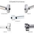 Schlage CO-100 993R compatible rim exit devices: Von Duprin 98/99, Von Duprin 22, Falcon 25, Yale 7100, Dorma 9300