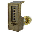 Dormakaba Simplex 6200 Series cylindrical combination lock, exterior thumbturn, interior knob, Gold Tone finish
