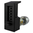 Dormakaba Simplex 6200 Series cylindrical combination lock, exterior thumbturn, interior knob, Black finish
