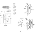 Adams Rite MS1950-X5X Maximum Security Stainless Steel Hookbolt Deadlock for Sliding Doors