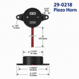 Adams Rite 29-0218 Piezo Electric Horn with Multi-Voltage Compatibility