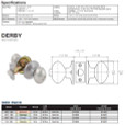 Delaney Hardware Delaney Derby - Grade 3 Entrance Knobset DLY-100T-RB