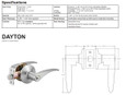 Delaney Hardware Delaney Dayton - Grade 3 Dummy Lever DLY-515-DT