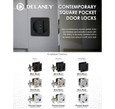 Delaney Contemporary Square Passage Pocket Door Lock