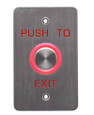 DynaLock DynaLock 6610E Series - Single Gang, “PUSH TO EXIT” Faceplate, 10-24 VDC Halo-Lighted Piezo REX Push Button DYK-6610E