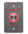 DynaLock 6610E Series - Single Gang, “PUSH TO EXIT” Faceplate, 10-24 VDC Halo-Lighted Piezo REX Push Button