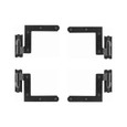Delaney Hardware Exterior Shutter Blind Hinges set of 4 black iron hinge assemblies shown in 2x2 layout on white background