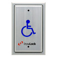 DynaLock 6765 Series Handicapped Pushplates, Recessed Single Gang, Alternate Action SPDT