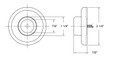 Delaney Hardware Delaney 2-1/4" Concave Wall Bumper DLY-40270x