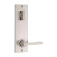 Kwikset 508HRL Interconnect 780 Deadbolt and Hali Lever Set with SmartKey – Satin Nickel (619) – Exterior Plate Angled View