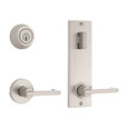 Kwikset 508HRL Interconnect 780 Deadbolt and Hali Lever Set with SmartKey – Satin Nickel (619) – Front and Interior Component View