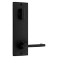 Kwikset 508HRL Interconnect 780 Deadbolt and Hali Lever Set with SmartKey – Matte Black (622) – Exterior Plate Angled View
