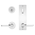 Kwikset 508HRL Interconnect 780 Deadbolt and Hali Lever Set with SmartKey – Polished Chrome (625) – Front and Interior Component View