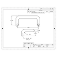 Don-Jo 1157 Offset Door Pull — 90° Offset, 3-1/2" Projection, 2-1/2" Clearance, 1" Diameter