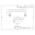 Don-Jo 1159 Offset Door Pull — 90° Offset, 3-1/2" Projection, 2-1/2" Clearance, 1" Diameter
