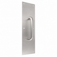 Don-Jo 7111 Pull Plate with Round Pull — 16" x 4" Commercial Door Trim