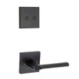 Kwikset KWI-968LSLSQT Lisbon Lever with Square Rose Interior Dummy Handleset Trim