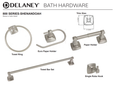 Delaney Shenandoah 800 Series - Single Robe Hook