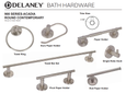 Delaney Acadia 900 Series - Single Robe Hook