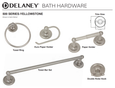 Delaney Yellowstone 500 Series - Towel Bar Post Only