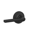 Schlage J10 Solstice Passage Lever - Matte Black finish, Kinsler rose