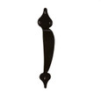 Delaney Hardware Delaney 10-1/4" Spade Barn Door Pull Handle, US19 Black Finish DLY-BD0144