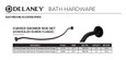 Delaney Hardware Delaney 5' Curved Shower Rod Set w/ Concealed Screw Flange DLY-504XXX