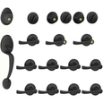 Schlage Residential J400 Barcelona Handleset with Torino Lever Complete Home Security Package