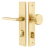Emtek Emtek 8442 STRETTO Narrow Trim Lockset, 2" x 10" Modern Rectangular Keyed, Brass Tubular, Single Cylinder EMTEK-8442