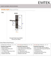 Emtek Emtek 8442 STRETTO Narrow Trim Lockset, 2" x 10" Modern Rectangular Keyed, Brass Tubular, Single Cylinder EMTEK-8442