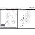 Emtek Emtek 8442 STRETTO Narrow Trim Lockset, 2" x 10" Modern Rectangular Keyed, Brass Tubular, Single Cylinder EMTEK-8442