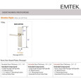 Emtek Emtek 8143 STRETTO Narrow Trim Lockset, 1-1/2" x 11" Modern Rectangular Non-Keyed, Brass Tubular, Passage EMTEK-8143