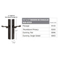 Emtek Emtek 8046 STRETTO Narrow Trim Lockset, 1-1/2" x 11" Modern Rectangular Non-Keyed, Brass Tubular, Dummy Pair EMTEK-8046