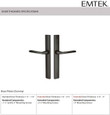Emtek Emtek 8046 STRETTO Narrow Trim Lockset, 1-1/2" x 11" Modern Rectangular Non-Keyed, Brass Tubular, Dummy Pair EMTEK-8046