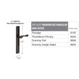 Emtek Emtek 8043 STRETTO Narrow Trim Lockset, 1-1/2" x 11" Modern Rectangular Non-Keyed, Brass Tubular, Dummy Single Sided EMTEK-8043