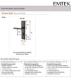 Emtek Emtek 7442 STRETTO Narrow Trim Lockset, 2" x 10-1/2" Concord Keyed, Brass Tubular, Single Cylinder EMTEK-7442