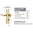 Emtek Emtek 7143 STRETTO Narrow Trim Lockset, 1-1/2" x 11" Concord Non-Keyed, Brass Tubular, Passage EMTEK-7143